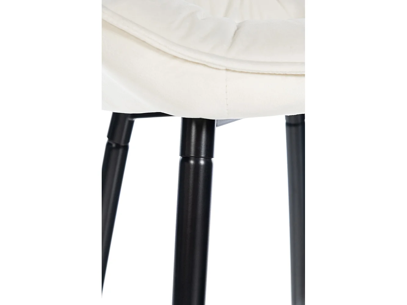 Lot de 2  Tabouret de bar - Velours - Crème - Gibson 76