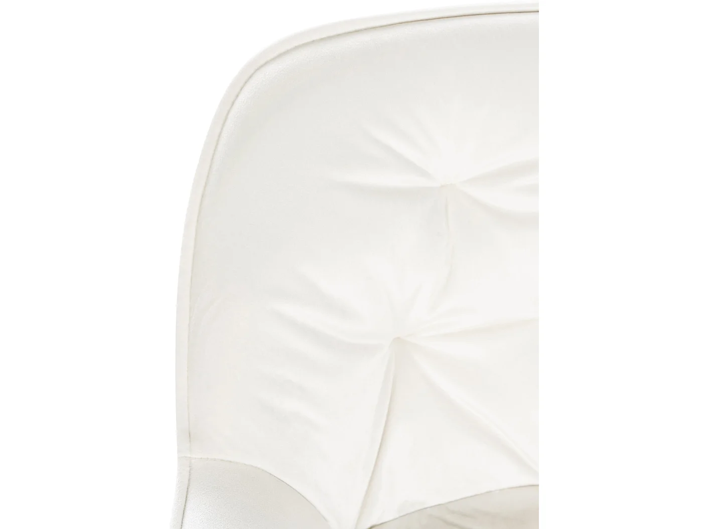 Set De 2 Taburete de bar - Terciopelo & Metal negro mate - Blanco crema - Gibson 76