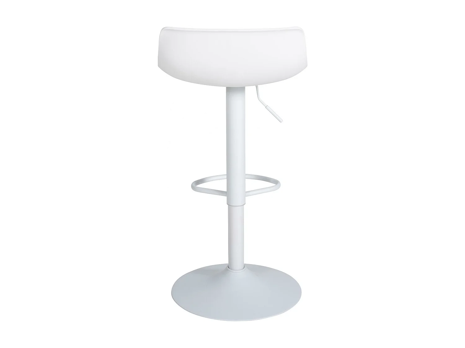 Lot de 4  Tabouret de bar - Similicuir - Blanc - Aveiro