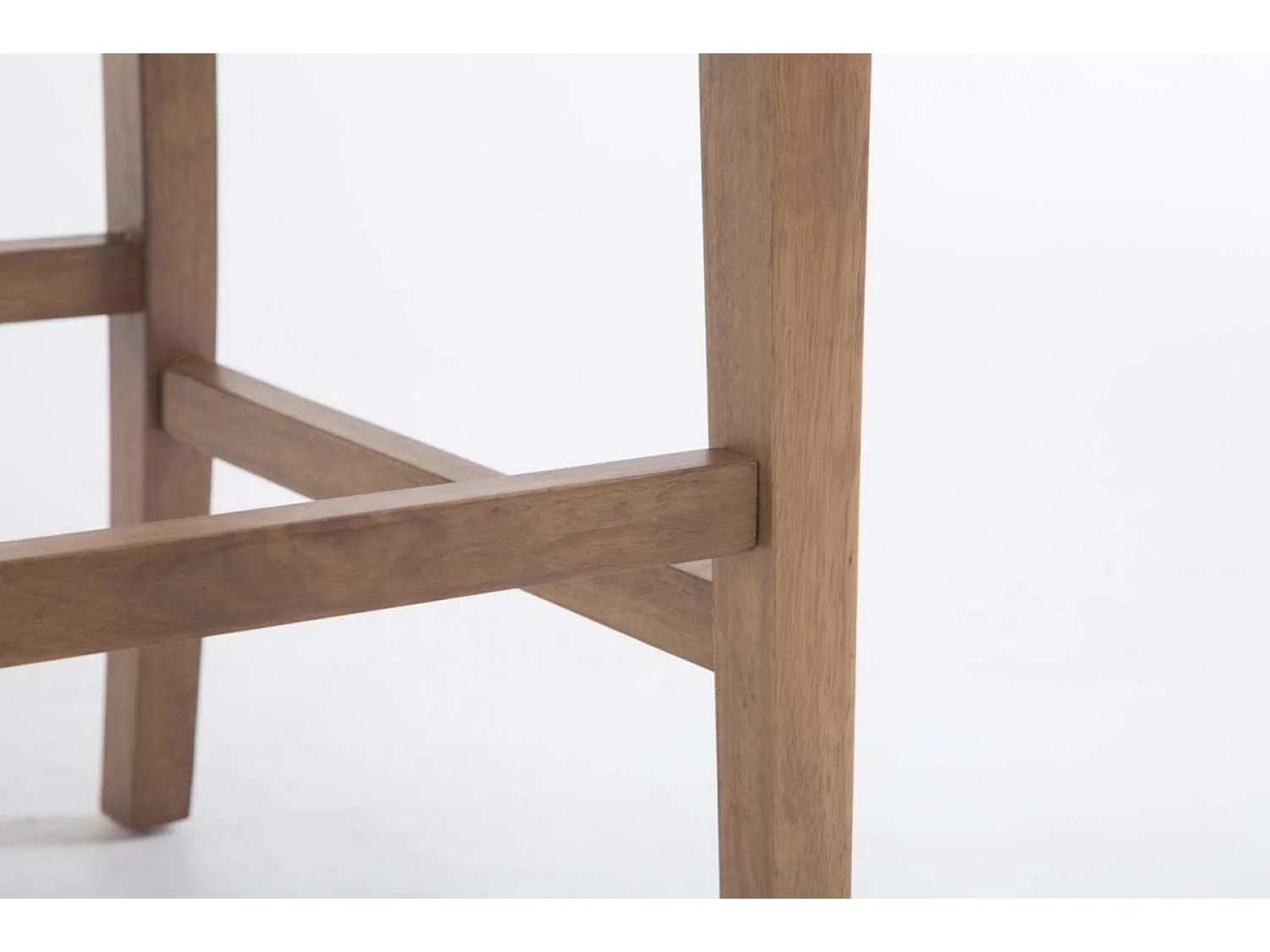 Tabouret de bar - Tissu & Bois - Gris clair - Louise