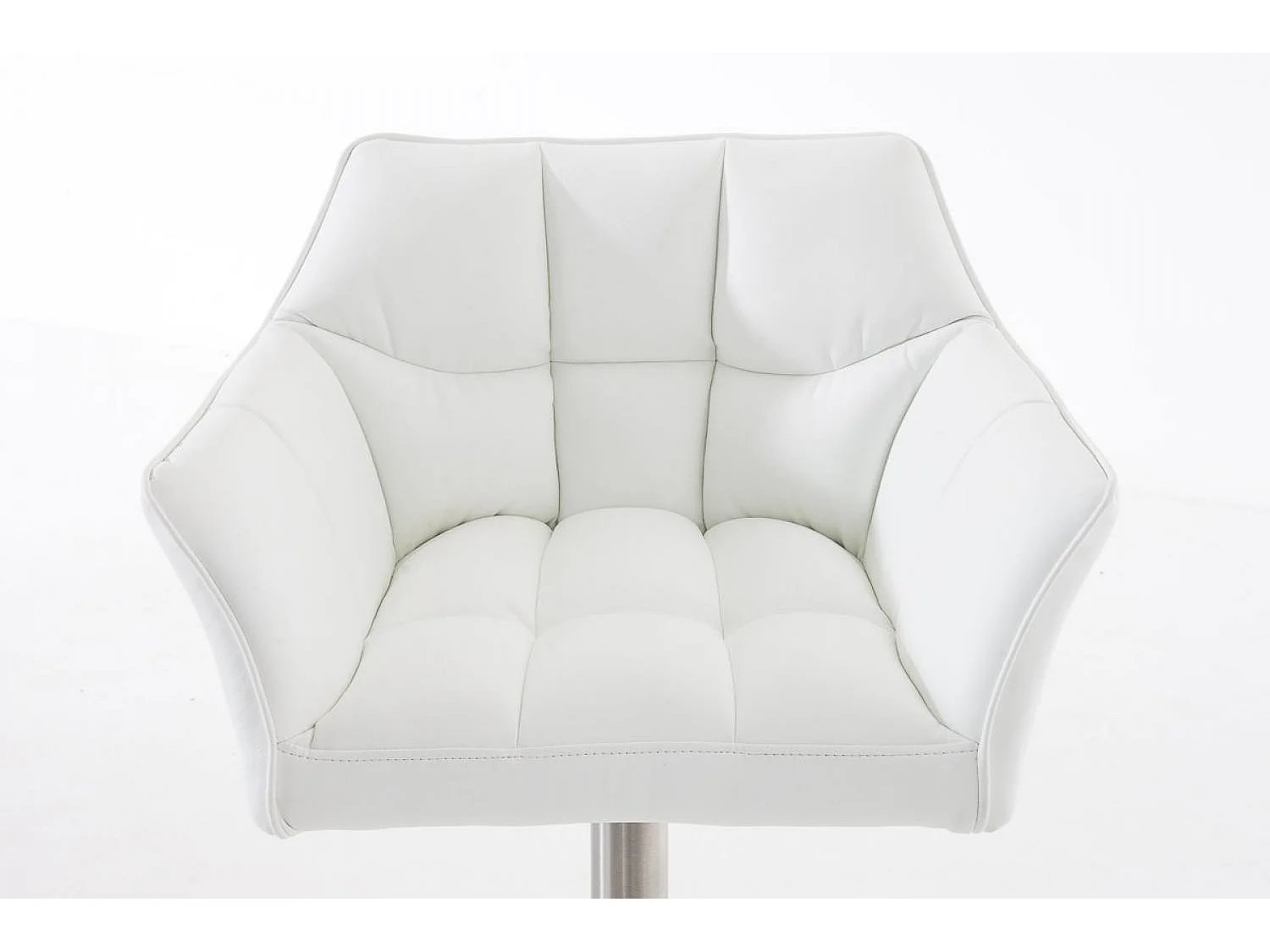 Tabouret de bar - Similicuir & Acier inoxydable - Blanc - Damaso