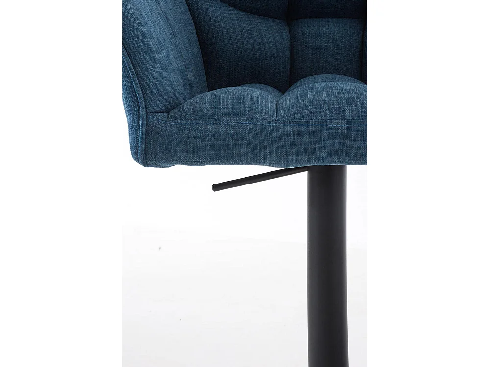 2er Set Barhocker - Stoff & schwarz - blau - Damaso