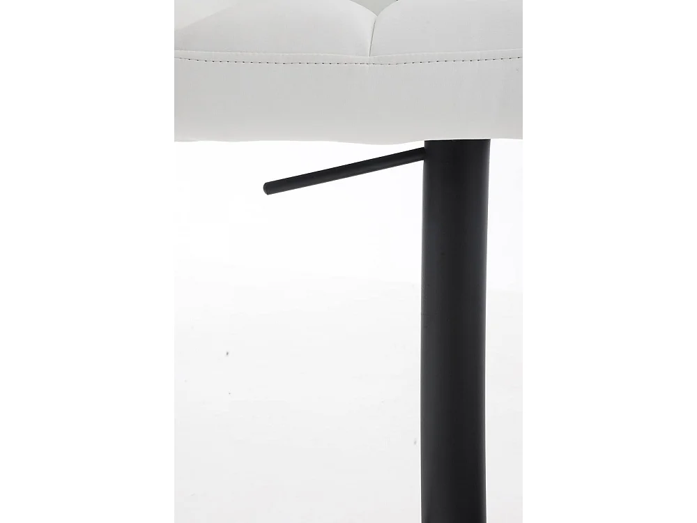Lot de 2  Tabouret de bar - Similicuir & Noir - Blanc - Damaso