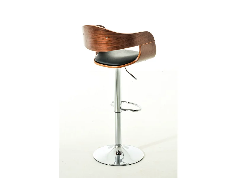 2er Set Barhocker - Kunstleder & chrom - walnuss/schwarz - Kingston