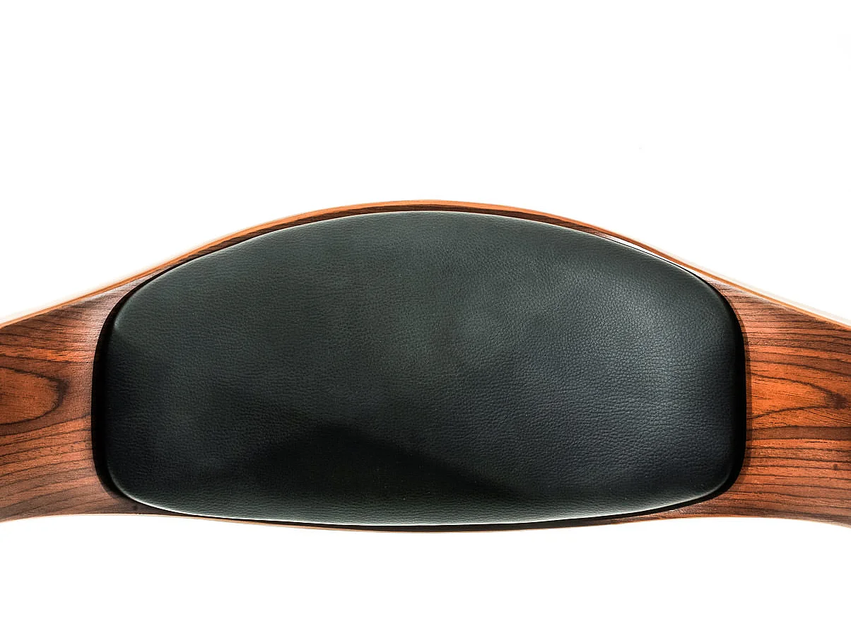 Lot de 2  Tabouret de bar - Similicuir - Noyer / Noir - Kingston