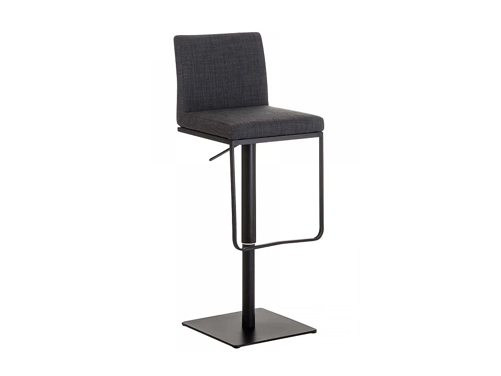 Tabouret de bar - Tissu & Noir - Gris foncé - Panama