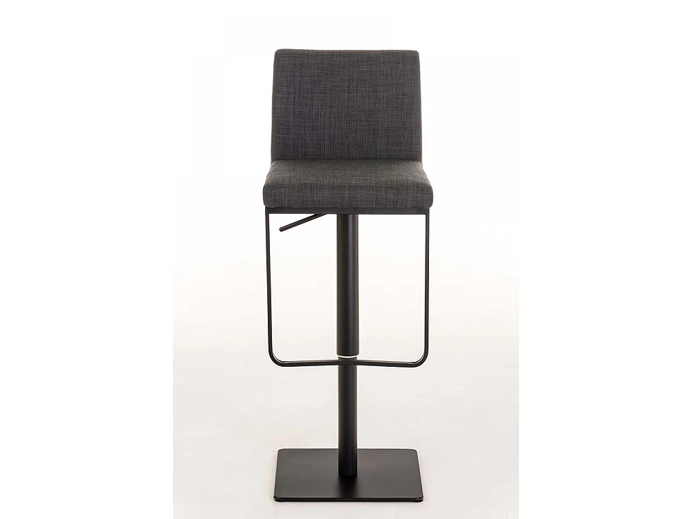 Tabouret de bar - Tissu & Noir - Gris foncé - Panama