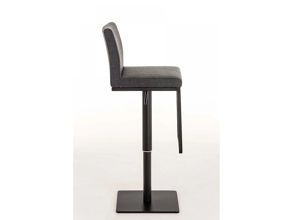 Tabouret de bar - Tissu & Noir - Gris foncé - Panama