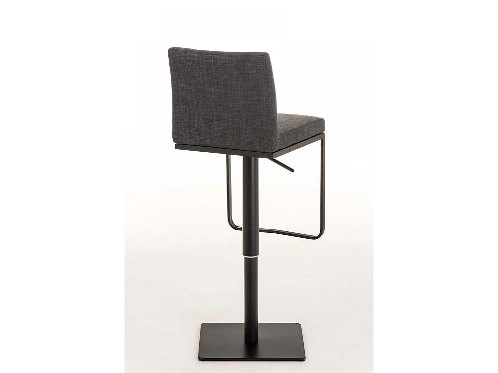Tabouret de bar - Tissu & Noir - Gris foncé - Panama