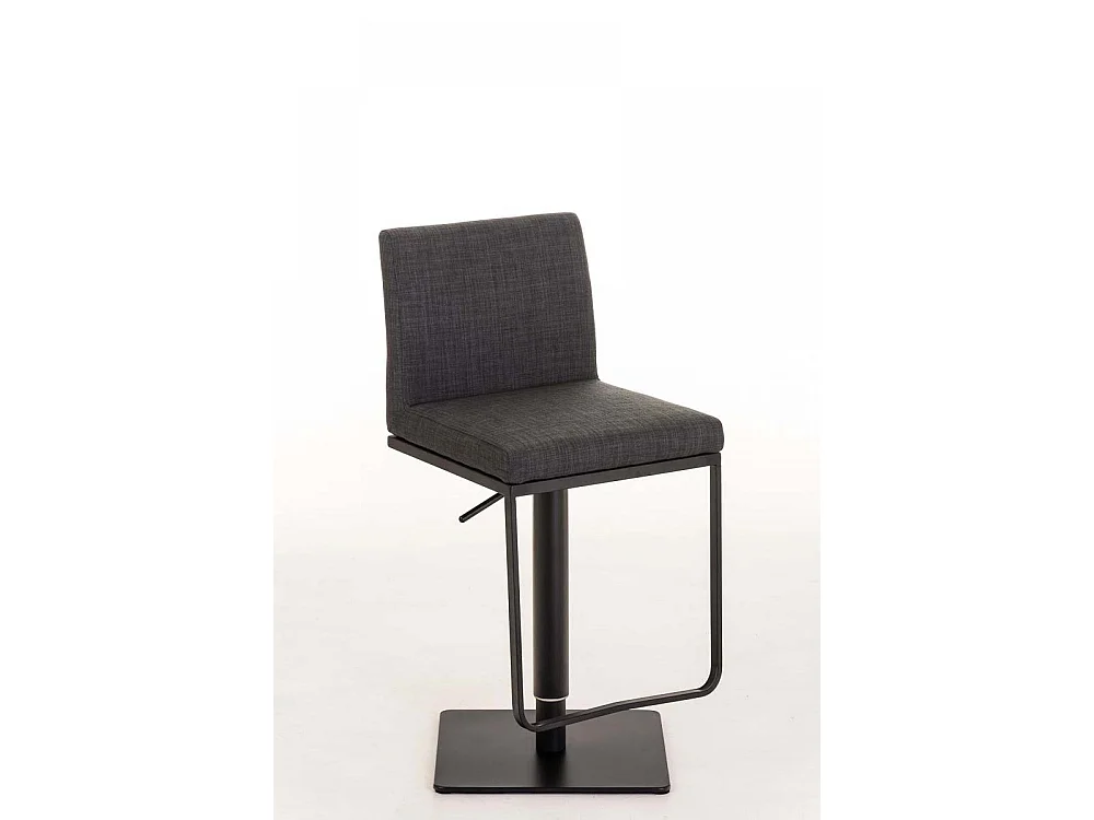 Tabouret de bar - Tissu & Noir - Gris foncé - Panama
