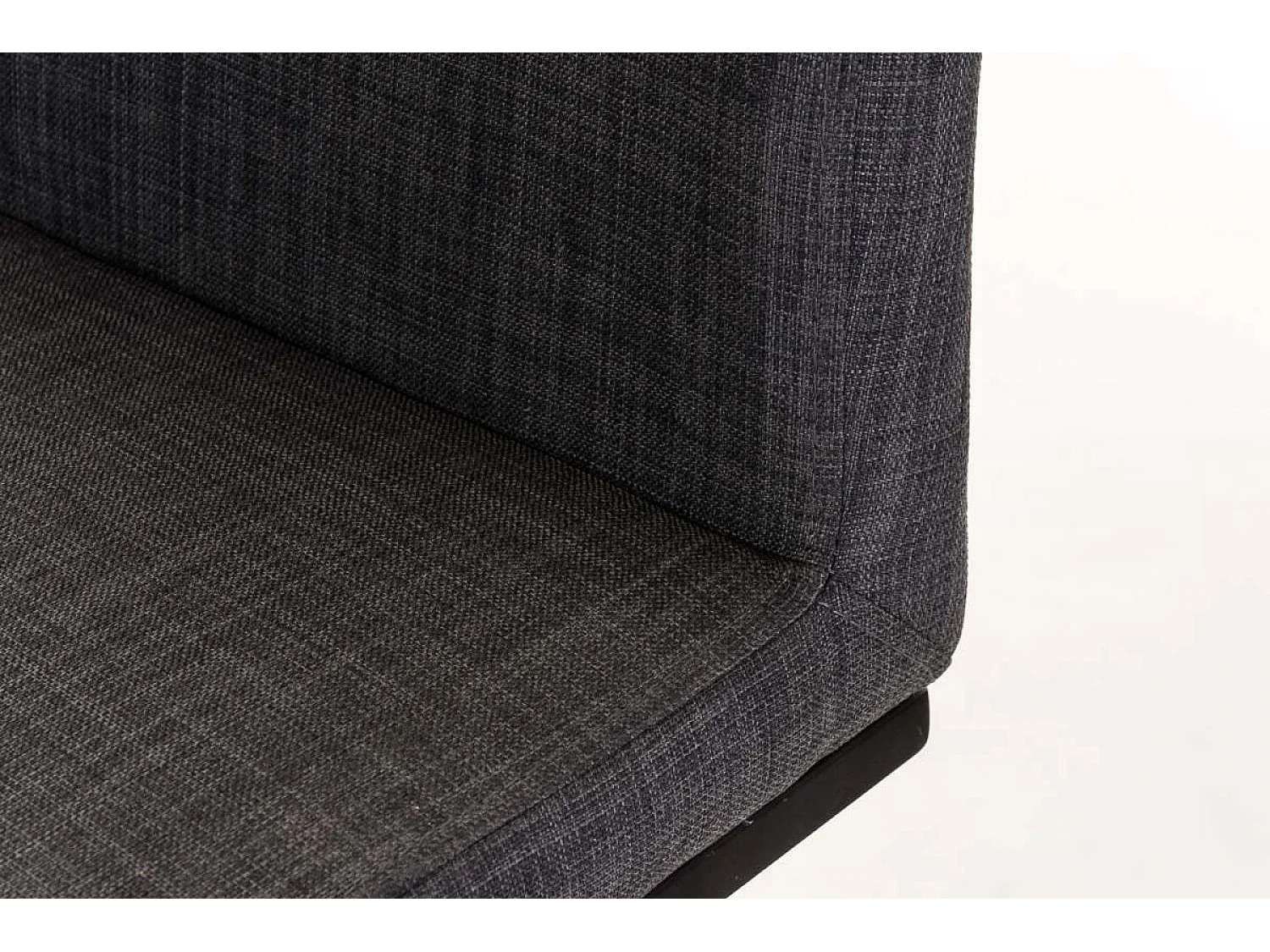 Tabouret de bar - Tissu & Noir - Gris foncé - Panama