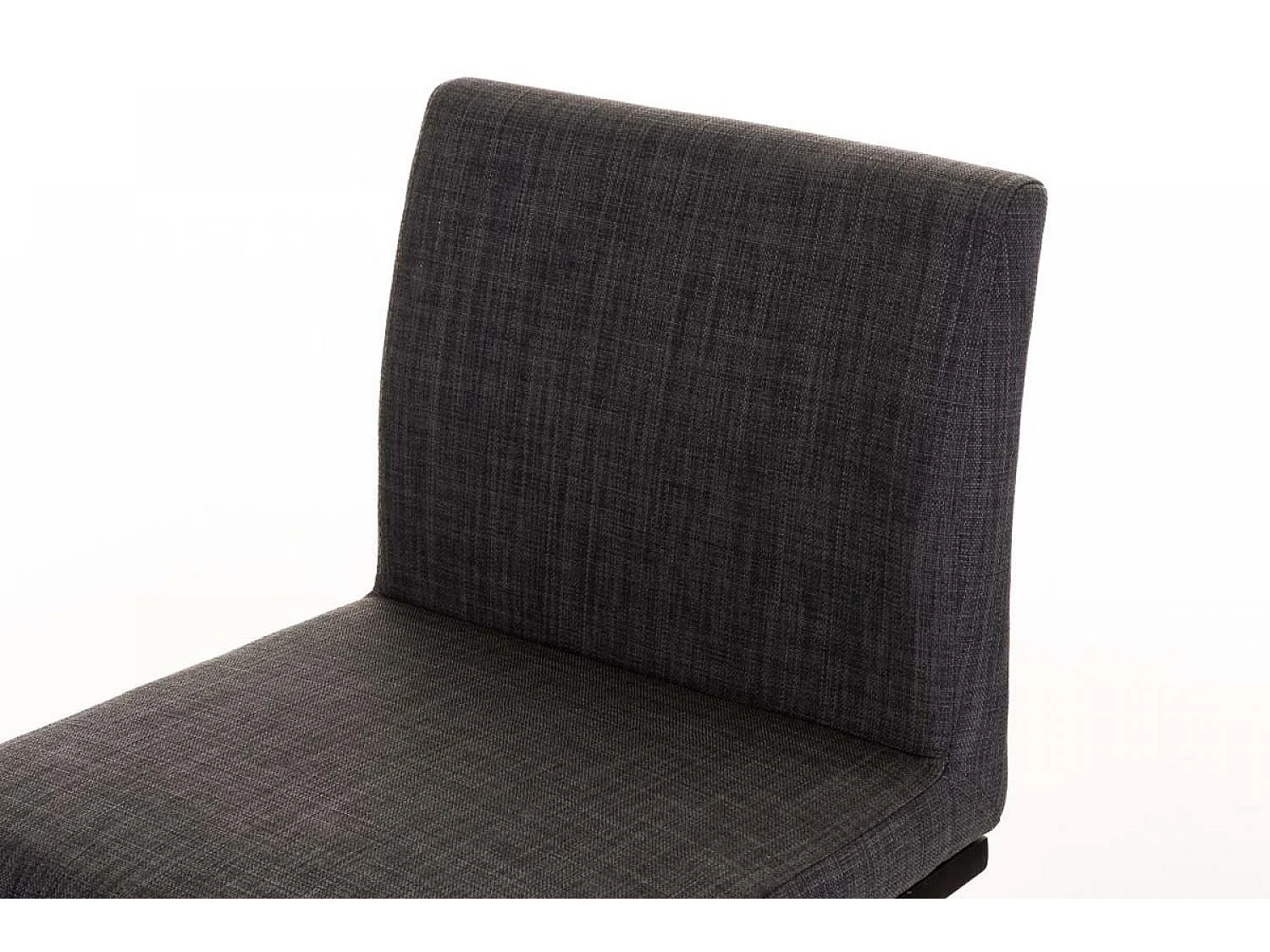 Tabouret de bar - Tissu & Noir - Gris foncé - Panama