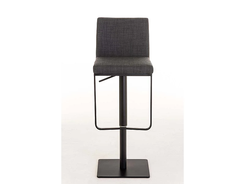 Tabouret de bar - Tissu & Noir - Gris foncé - Panama