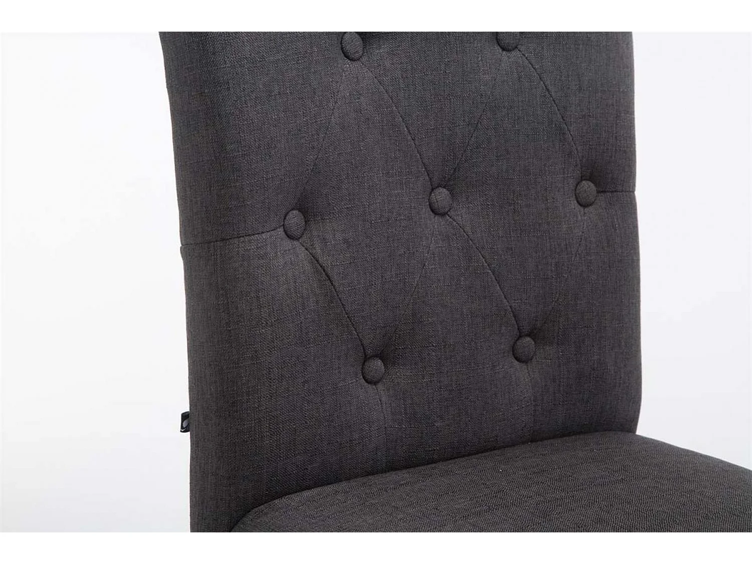 Tabouret de bar - Tissu & Bois - Gris foncé - Louise