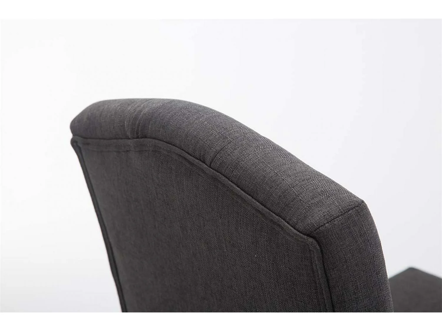 Tabouret de bar - Tissu & Bois - Gris foncé - Louise