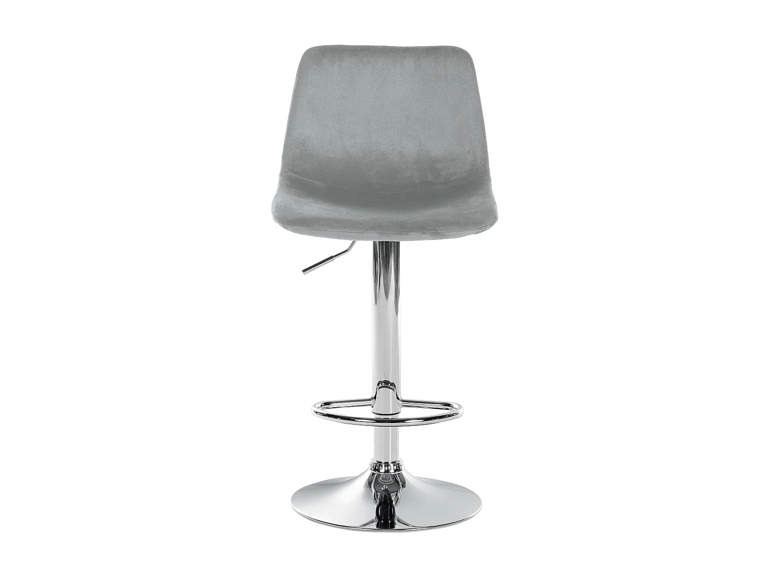 Tabourets de bar - Velours & Métal - Gris - Divo