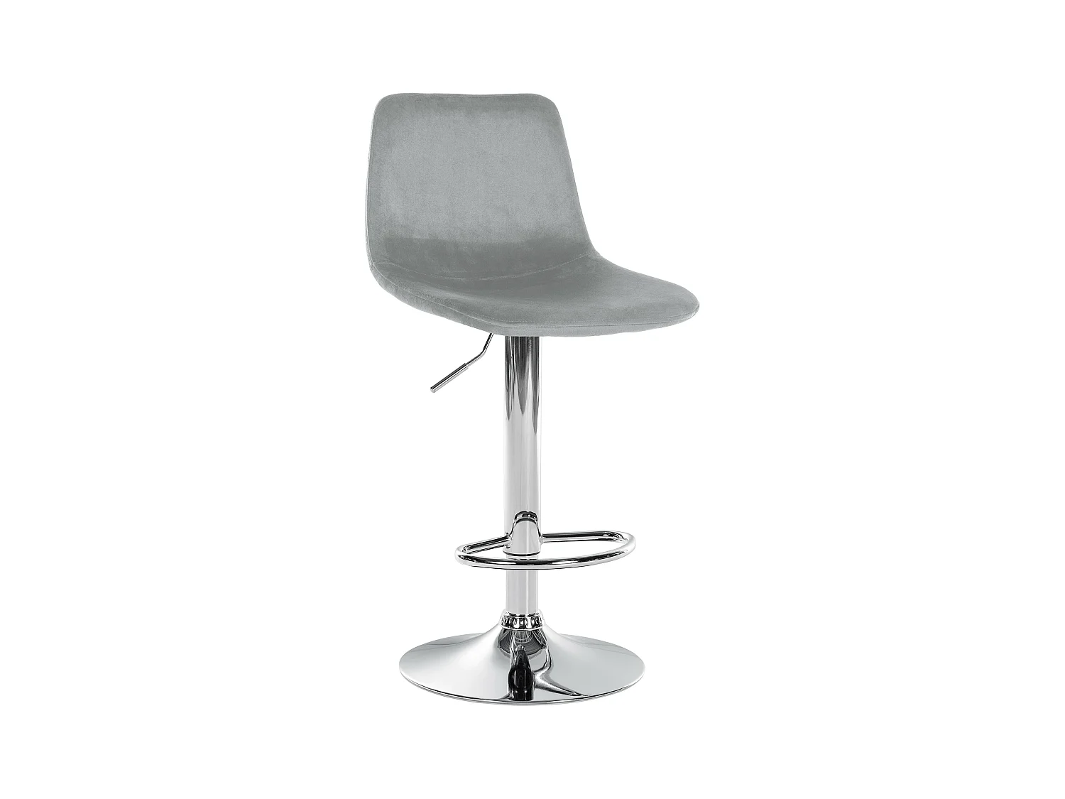 Tabourets de bar - Velours & Métal - Gris - Divo
