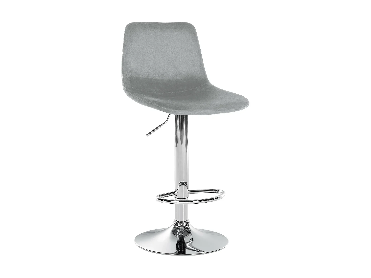 Tabourets de bar - Velours & Métal - Gris - Divo