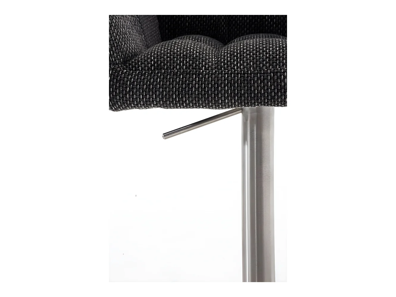 Lot de 2  Tabouret de bar - Tissu & Acier inoxydable - Gris titane - Damaso