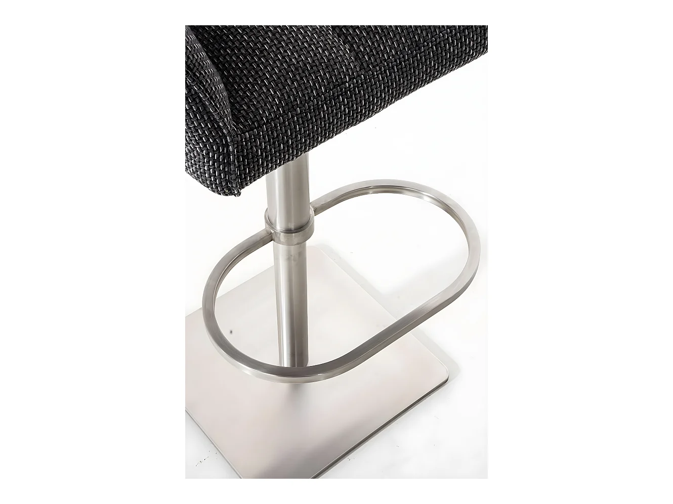2er Set Barhocker - Stoff & edelstahl - titangrau - Damaso
