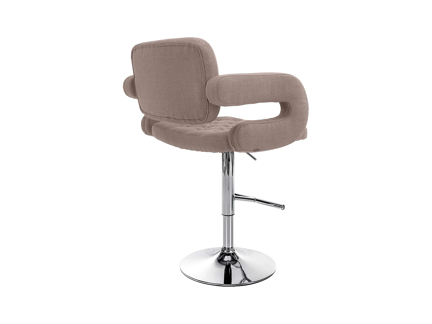 Tabouret de bar - Tissu & Métal - Taupe - Dublin