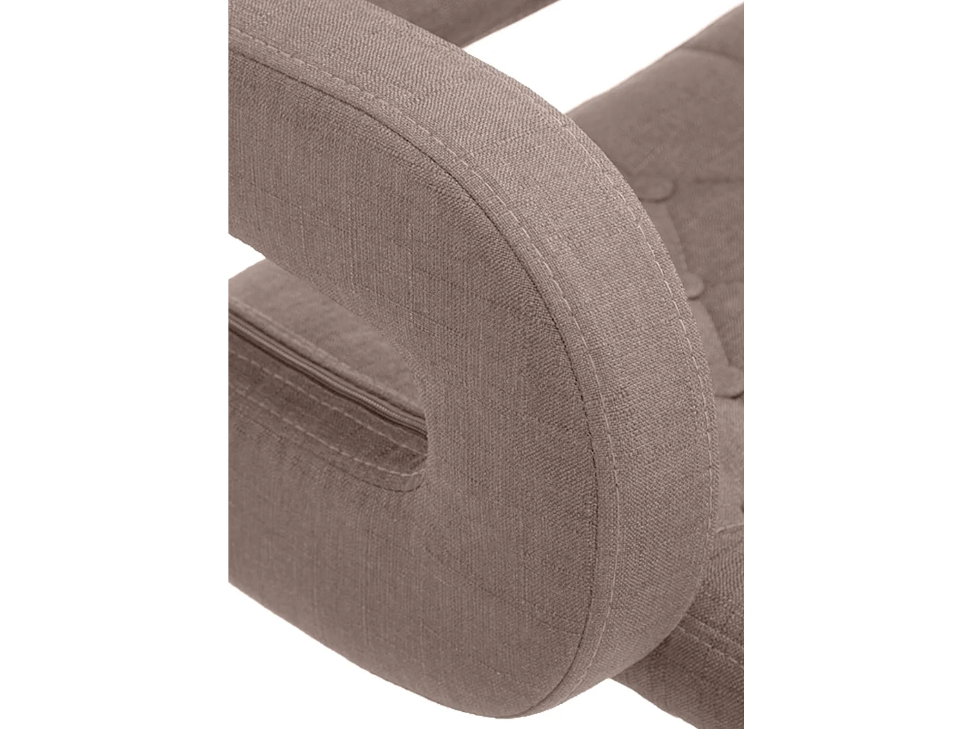 Tabouret de bar - Tissu & Métal - Taupe - Dublin