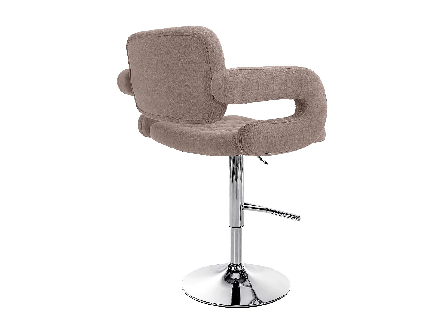 Tabouret de bar - Tissu & Métal - Taupe - Dublin