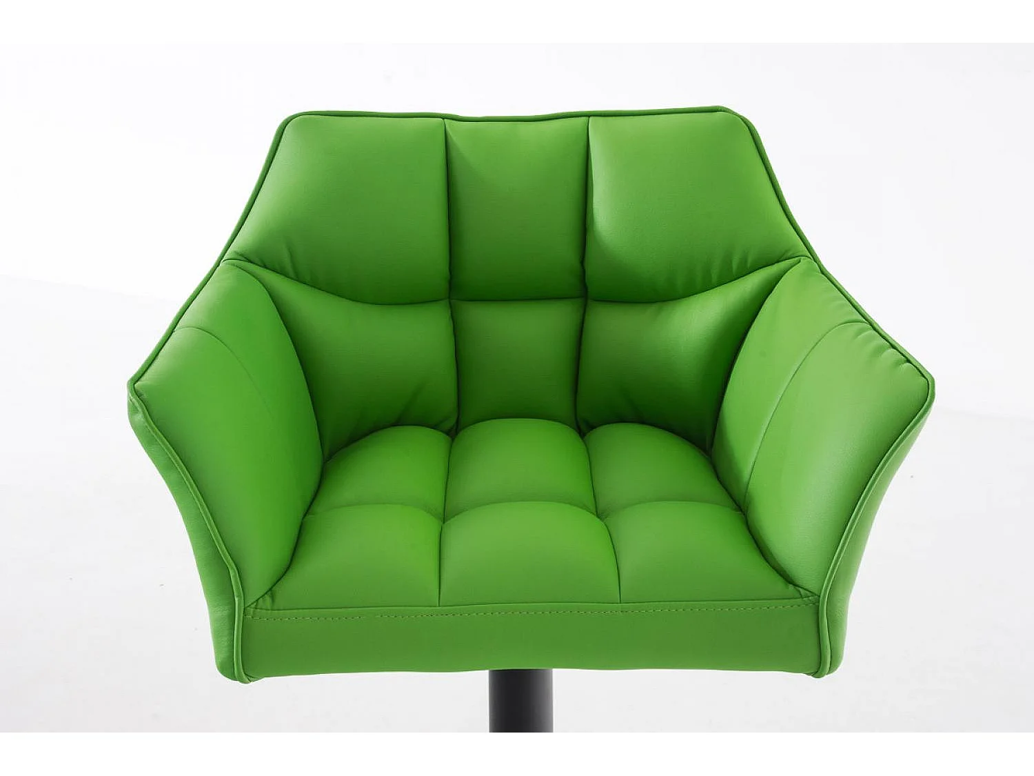 Tabouret de bar - Similicuir & Noir - Vert - Damaso