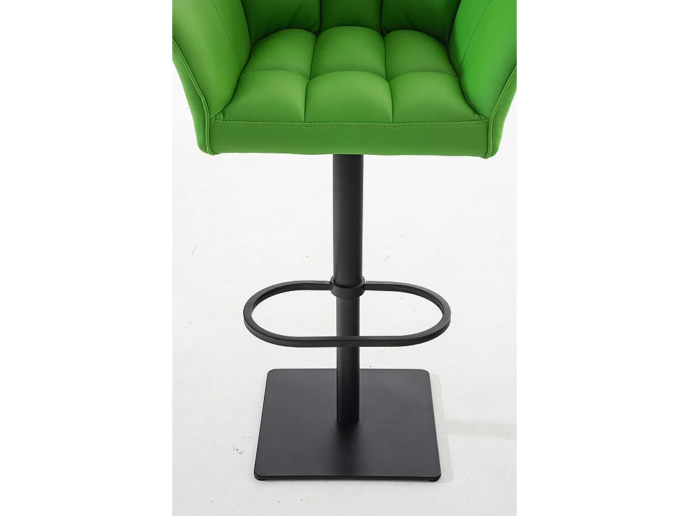 Tabouret de bar - Similicuir & Noir - Vert - Damaso