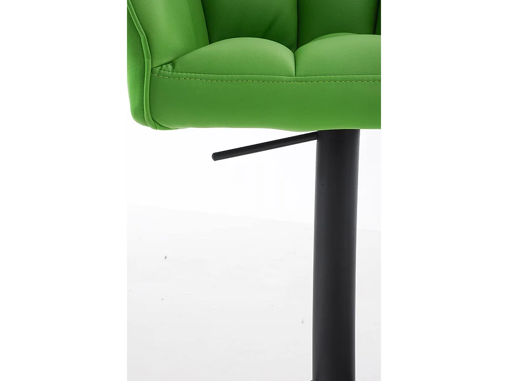 Tabouret de bar - Similicuir & Noir - Vert - Damaso