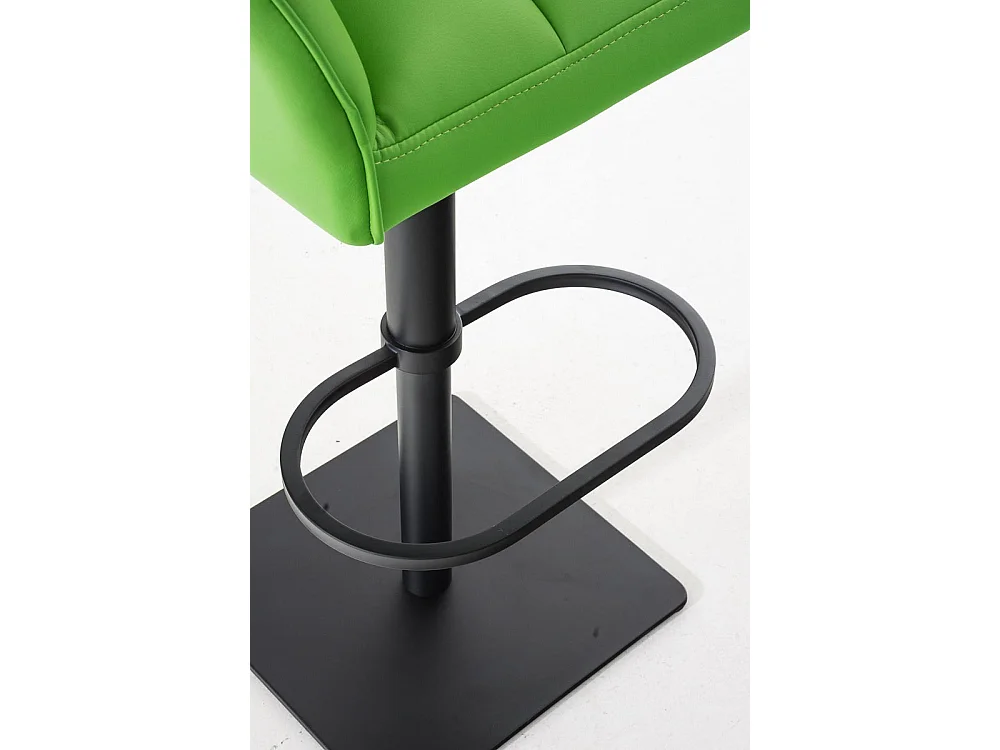 Tabouret de bar - Similicuir & Noir - Vert - Damaso