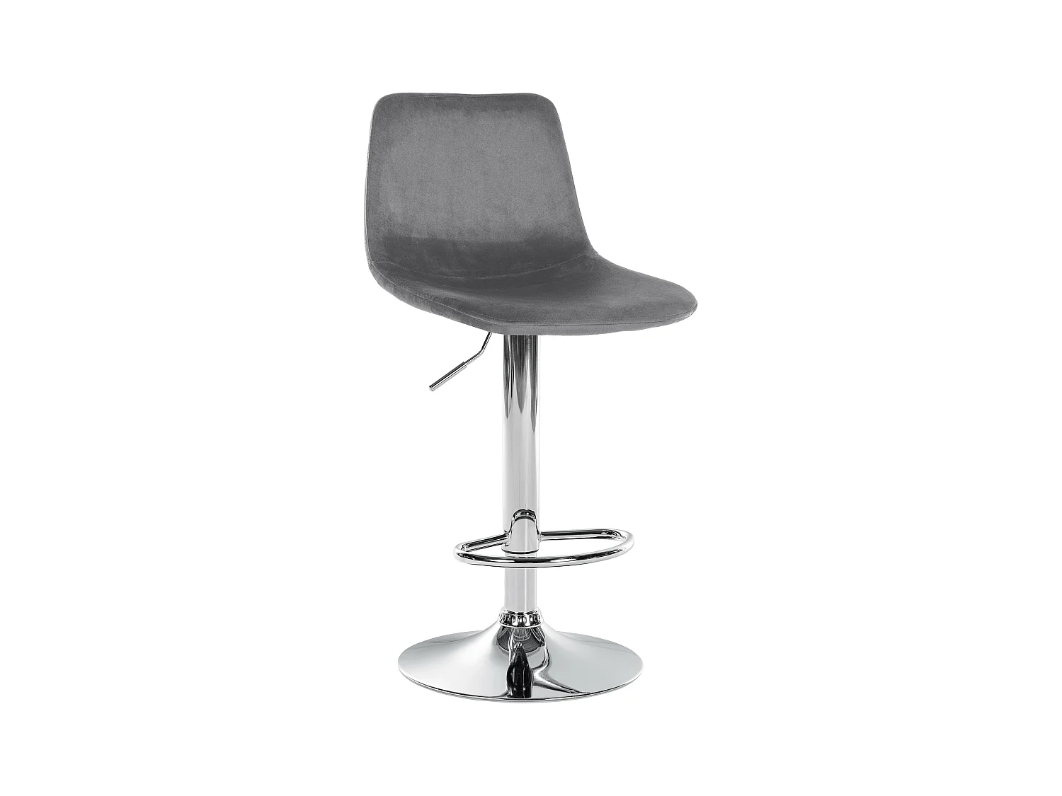 Tabourets de bar - Velours & Métal - Gris foncé - Divo