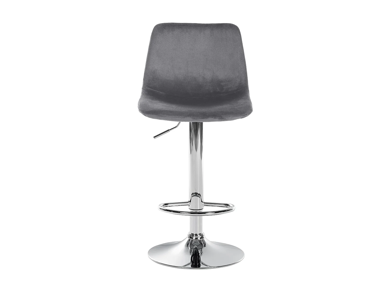 Tabourets de bar - Velours & Métal - Gris foncé - Divo