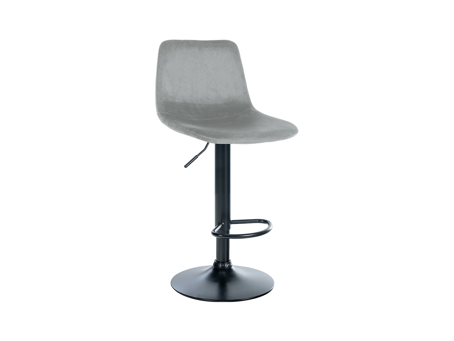Tabourets de bar - Velours & Métal - Gris - Divo