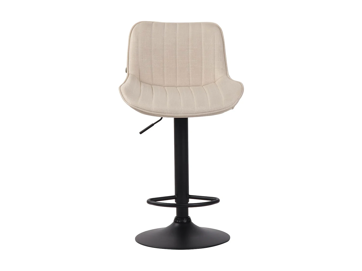 Lot de 2 Tabourets de bar - Tissu & Métal - Crème - Lentini