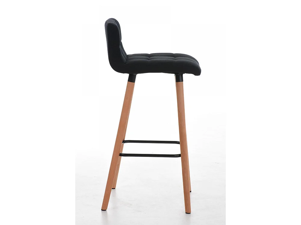 Lot de 2  Tabouret de bar - Tissu & Nature - Noir - Lincoln