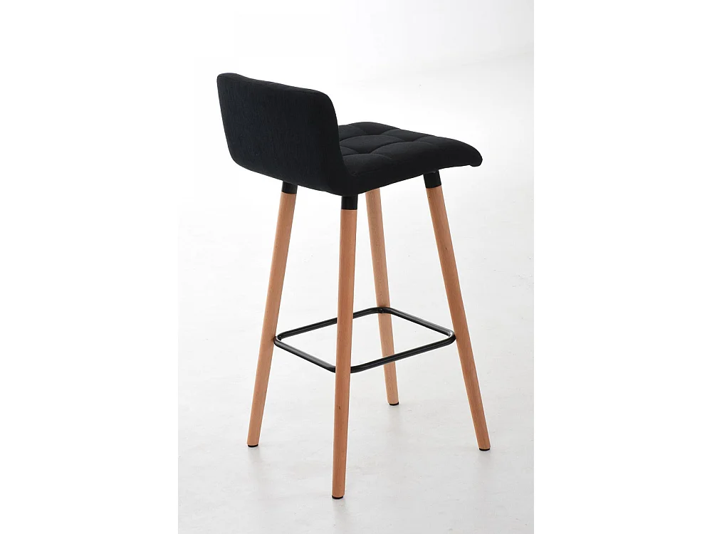 Lot de 2  Tabouret de bar - Tissu & Nature - Noir - Lincoln
