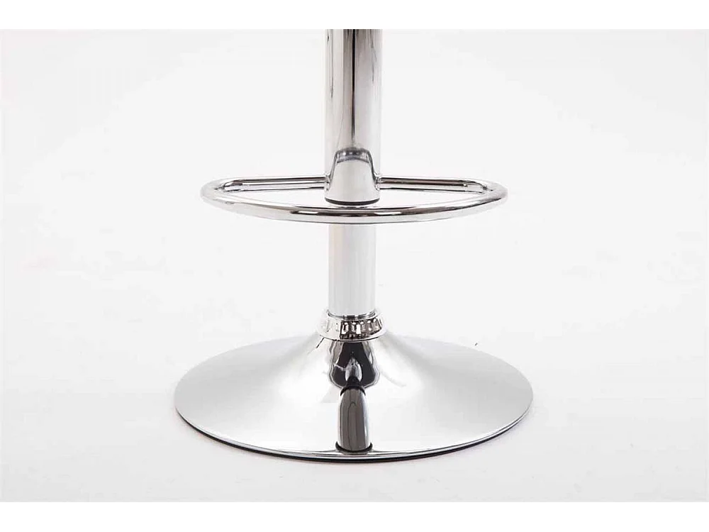 Lot de 2 Tabourets de bar - Similicuir & Métal chromé - Noir - Kiel