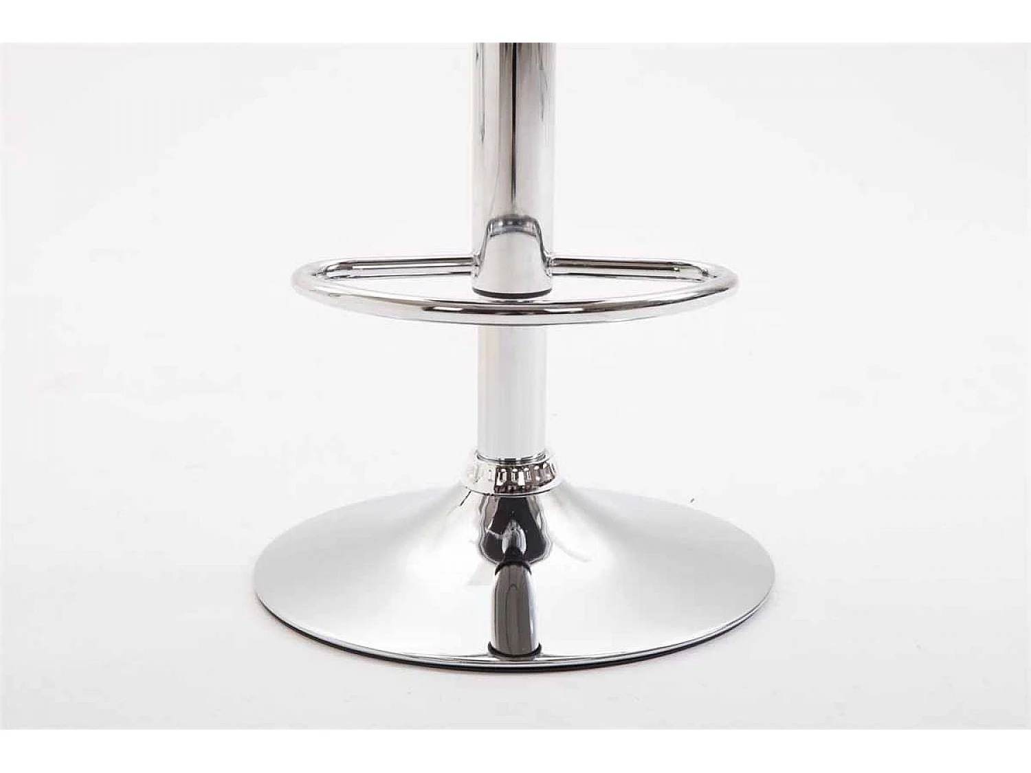 Lot de 2 Tabourets de bar - Similicuir & Métal chromé - Noir - Kiel