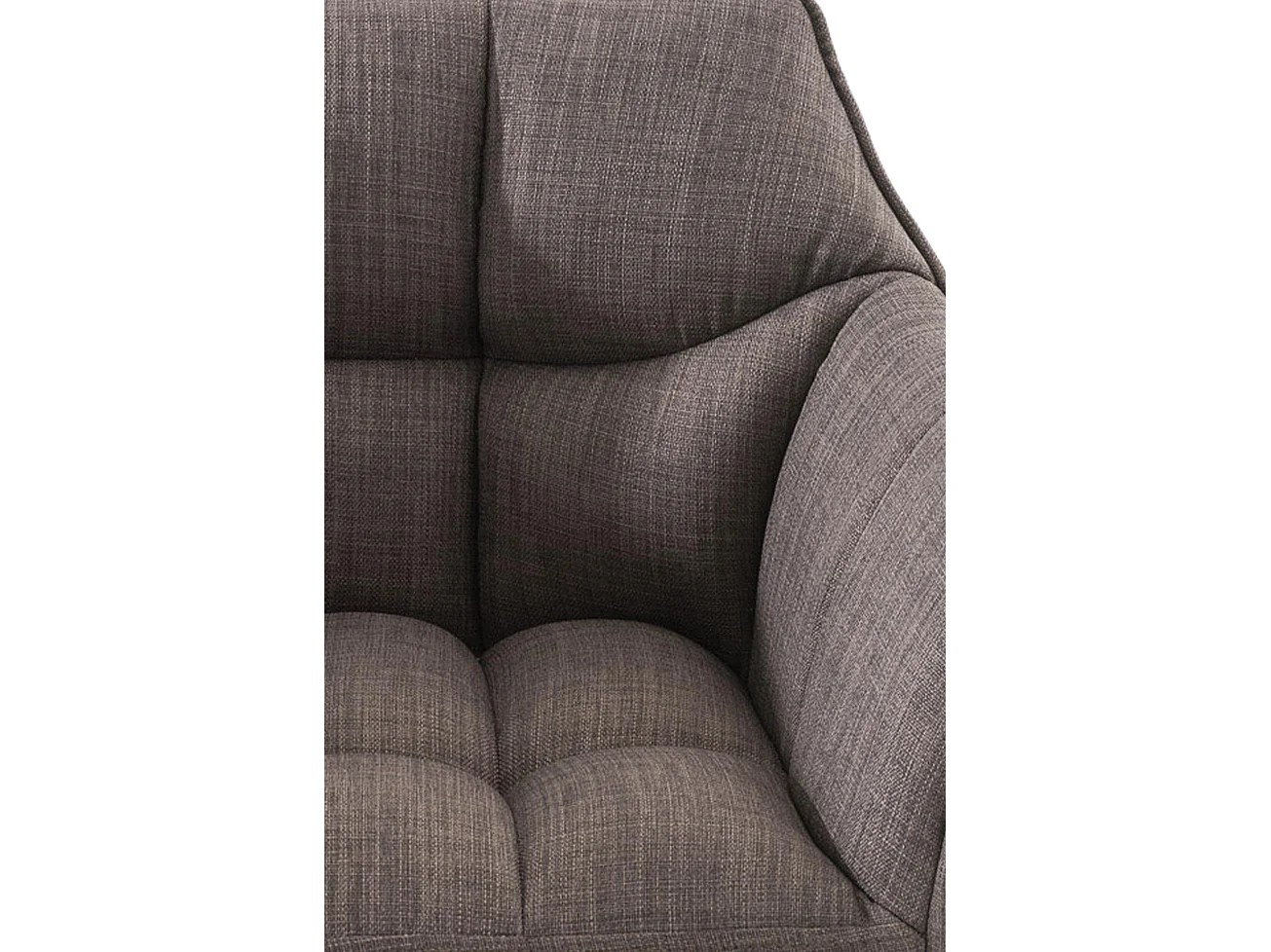 Lot de 2  Tabouret de bar - Tissu & Noir - Gris - Damaso