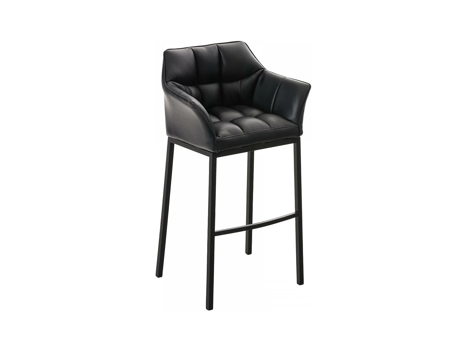Tabouret de bar - Similicuir & Noir - Noir - Damaso
