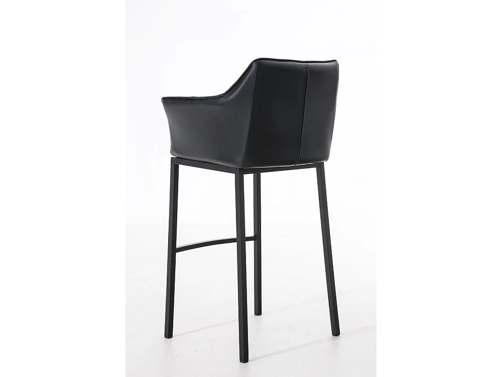 Tabouret de bar - Similicuir & Noir - Noir - Damaso