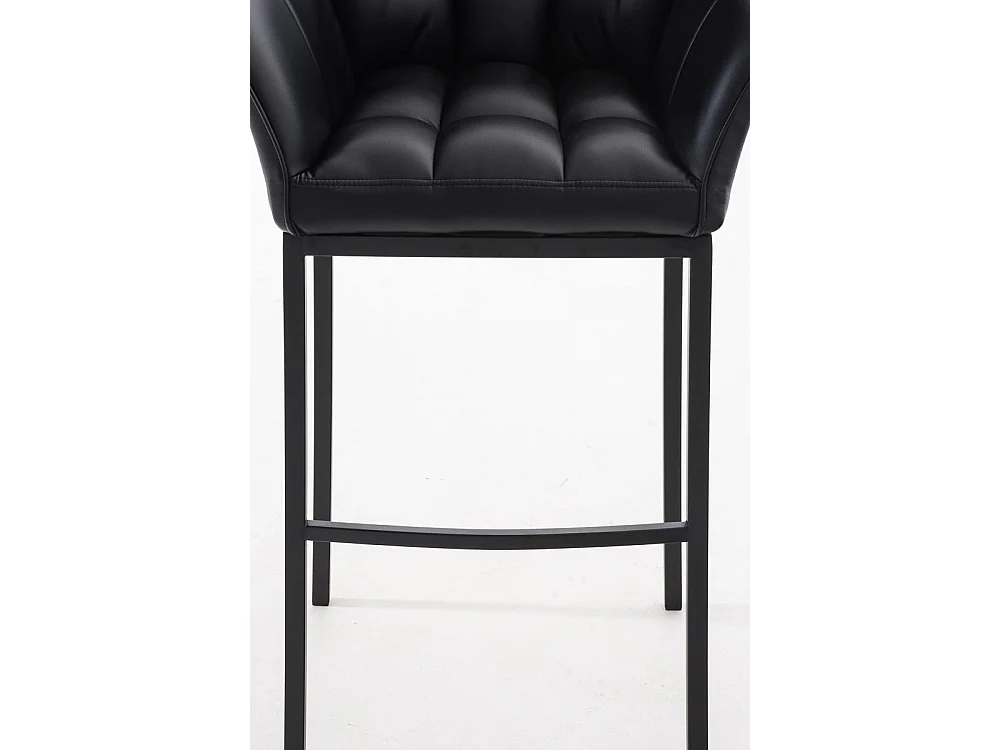 Tabouret de bar - Similicuir & Noir - Noir - Damaso