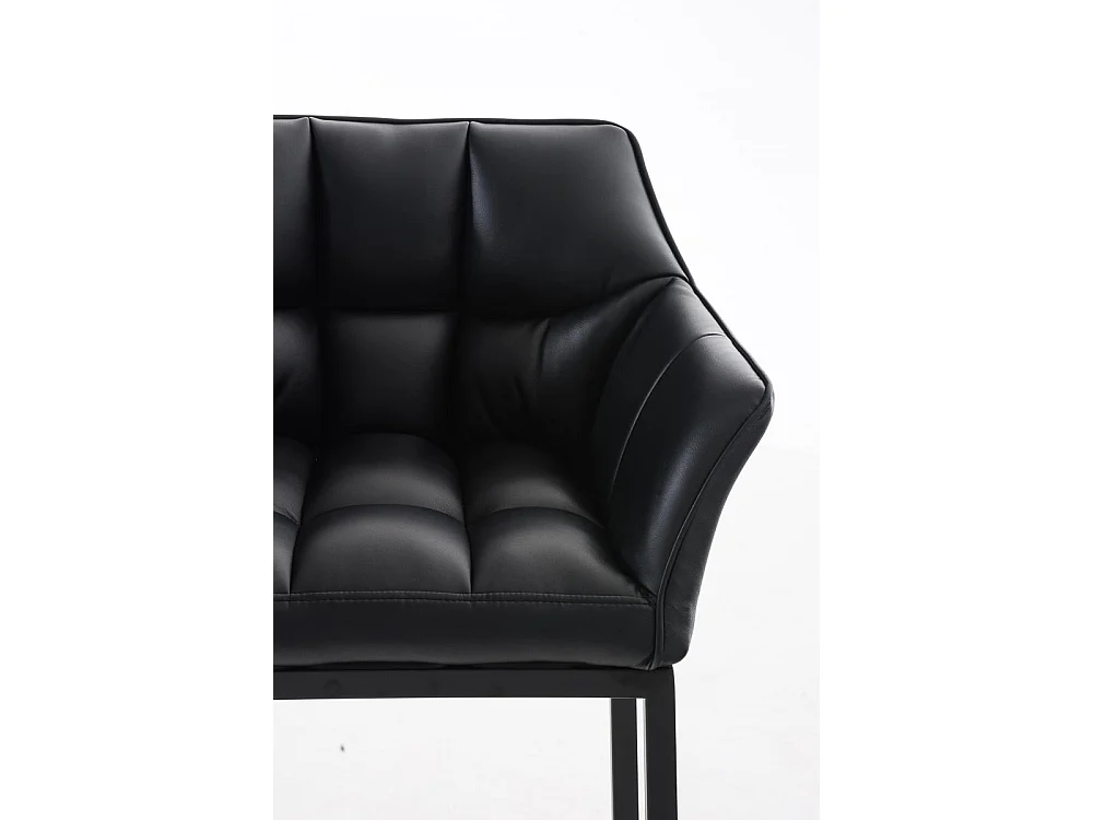 Tabouret de bar - Similicuir & Noir - Noir - Damaso
