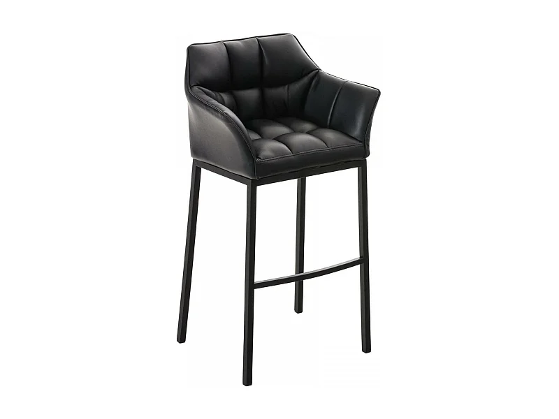 Tabouret de bar - Similicuir & Noir - Noir - Damaso