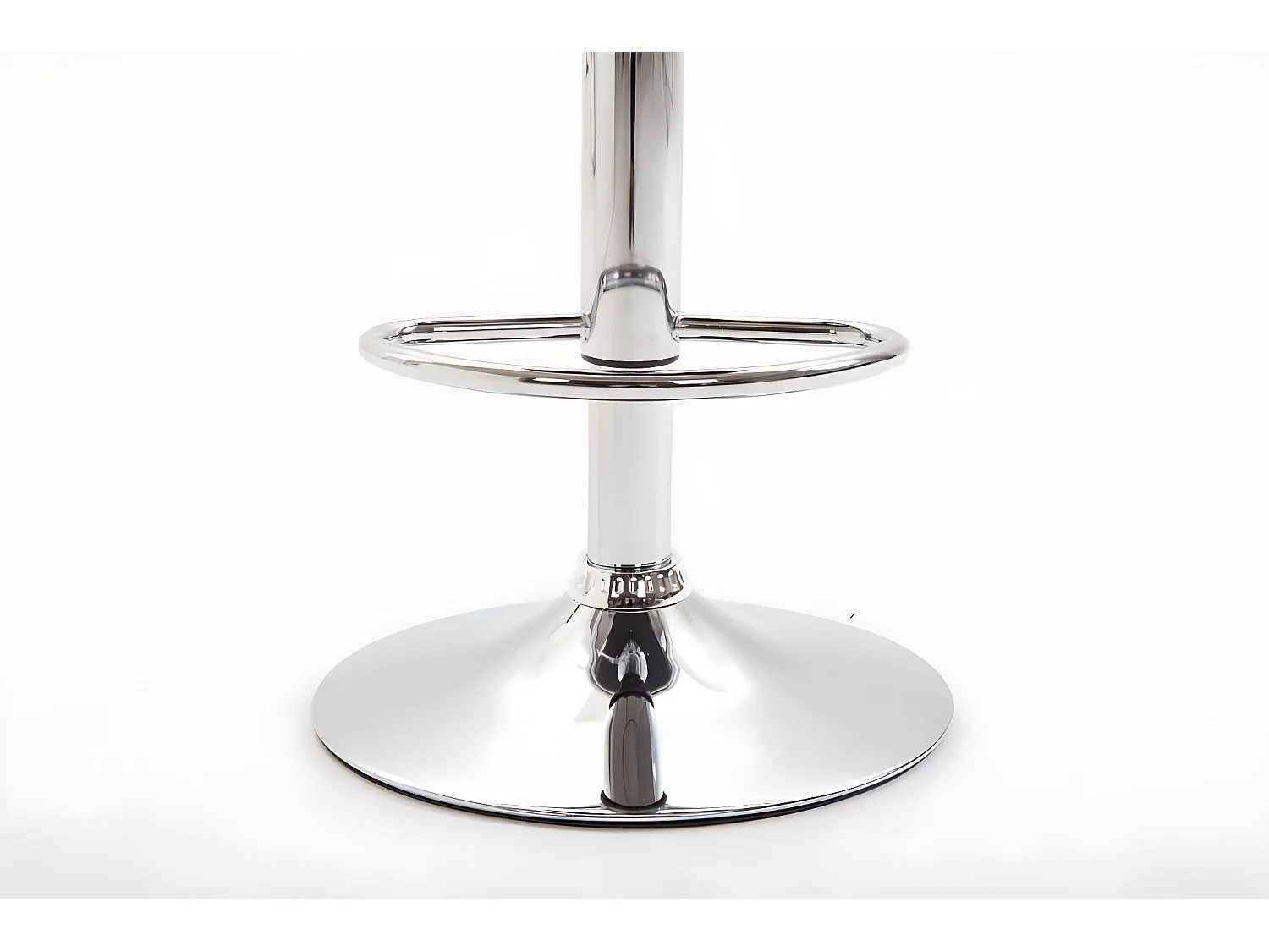 Lot de 2 Tabourets de bar - Tissu & Métal chromé - Gris foncé - Kiel