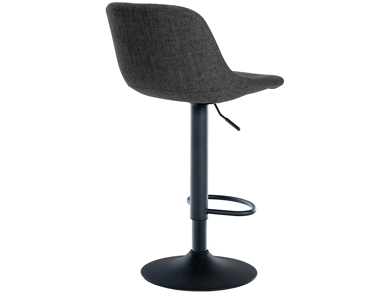 Tabouret de bar - Tissu - Noir - Loft