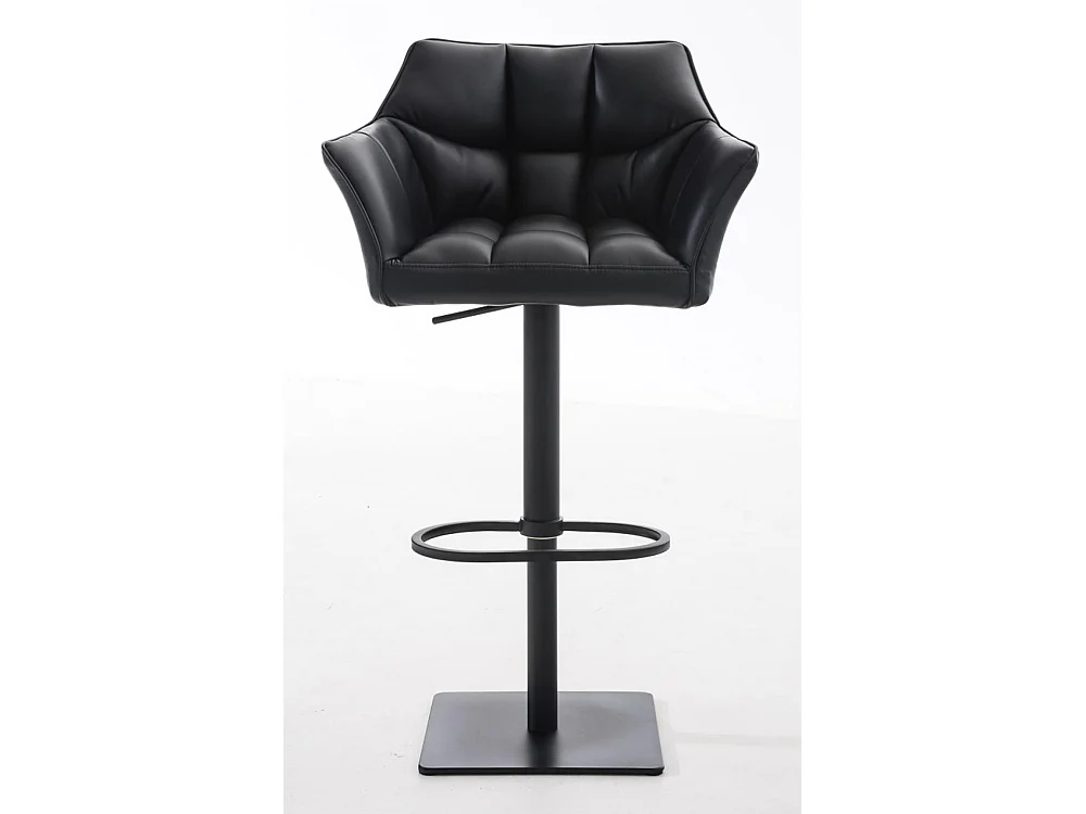 Lot de 2  Tabouret de bar - Similicuir & Noir - Noir - Damaso