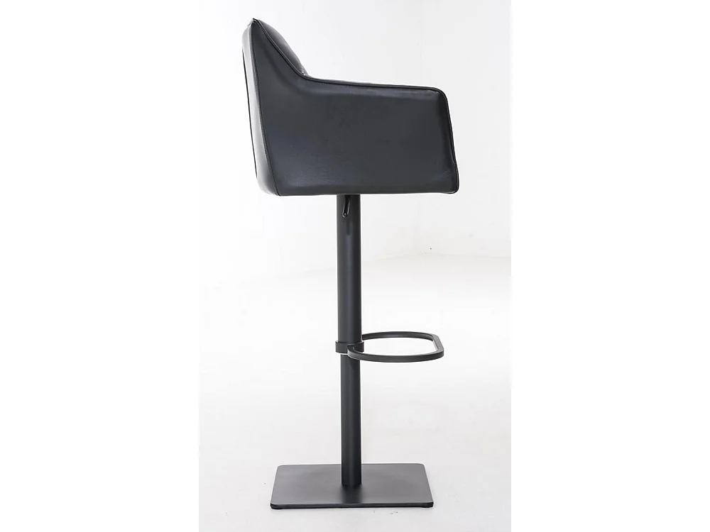 Lot de 2  Tabouret de bar - Similicuir & Noir - Noir - Damaso