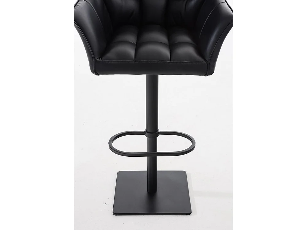 Lot de 2  Tabouret de bar - Similicuir & Noir - Noir - Damaso